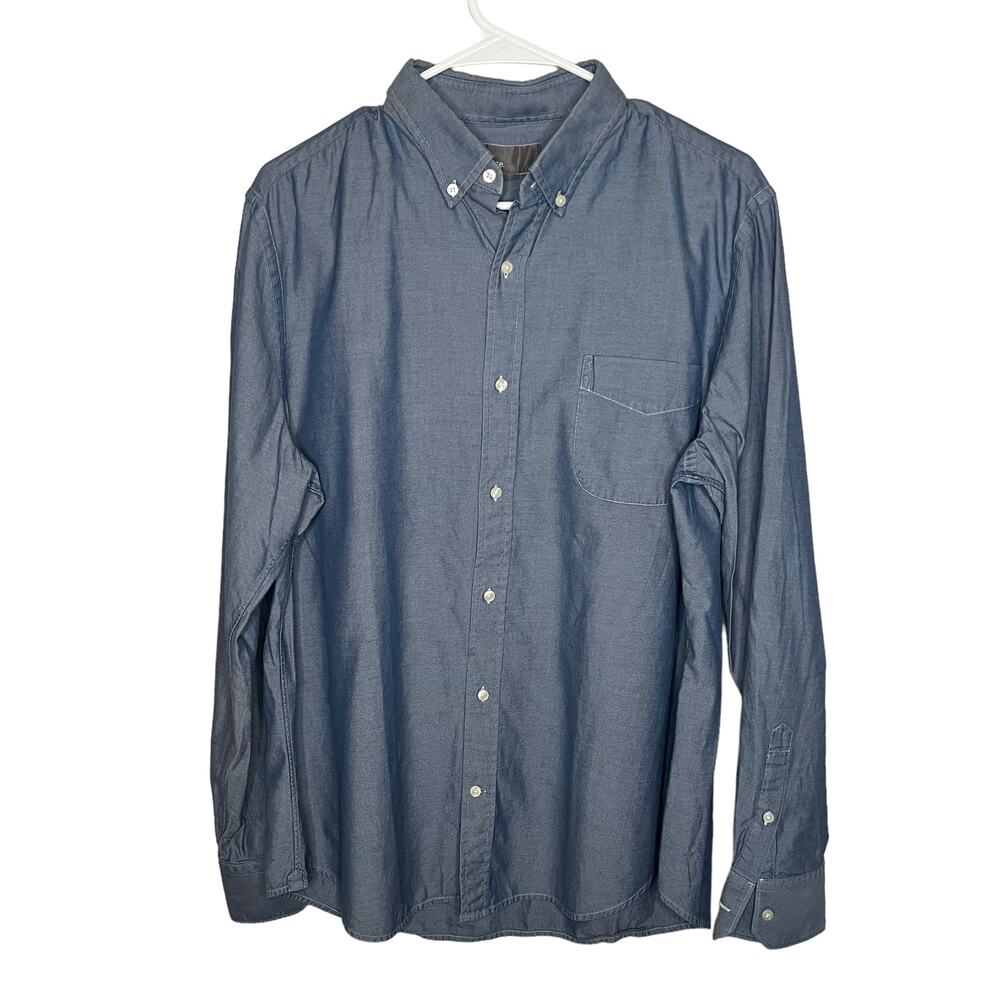 Vince Men's Steel Blue Button Down Shirt Size XL
